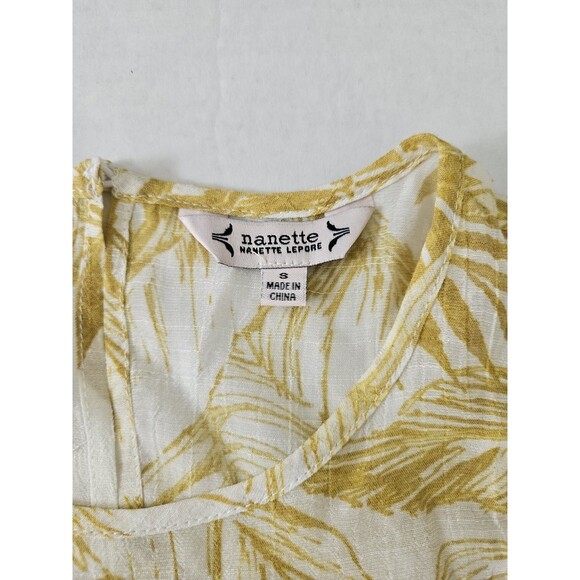 Nanette Lepore Gold Ray Smocked Tank Top Sz S - Picture 9 of 12